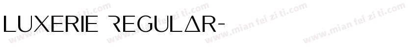 Luxerie Regular字体转换